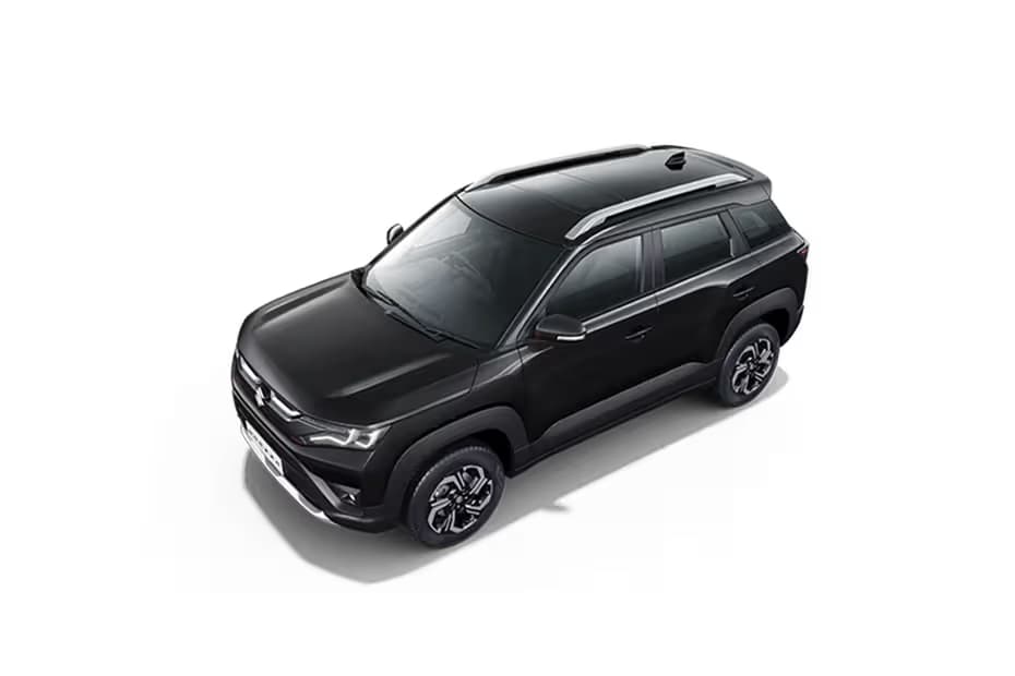 Maruti Suzuki Brezza LXi SUV CNG car front three-quarter view India 2026 price mileage safety specs side by side car comparison vs Maruti Suzuki New Grand Vitara AiCarAdvisor