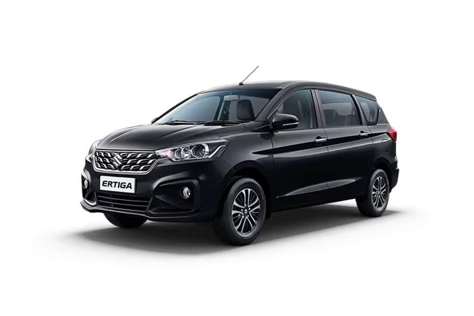 Maruti Suzuki Ertiga LXi(O) MUV Petrol car front three-quarter view India 2026 price mileage safety specs side by side car comparison vs Maruti Suzuki XL6 AiCarAdvisor