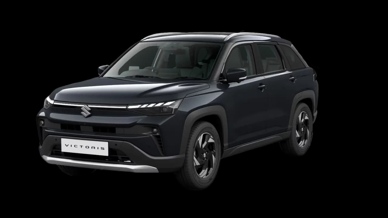 Maruti Suzuki Victoris LXI Hatchback CNG car front three-quarter view India 2026 price mileage safety specs side by side car comparison vs Maruti Suzuki Grand Vitara AiCarAdvisor