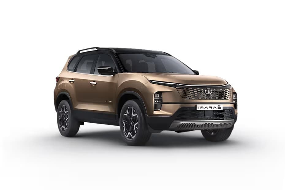 Tata Safari Petrol Smart SUV Petrol car front three-quarter view India 2026 price mileage safety specs side by side car comparison vs Mahindra XUV700 AiCarAdvisor